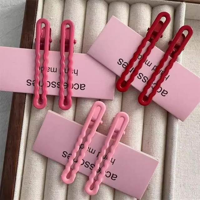 Candy -colored non -trace of the hair clip the front forehead side side duckbill crusher hair clip hair bangs clip hair card clip