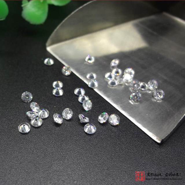 5A round white zircon bare stone crushed diamond inlay pointed bottom diamond replenishment jewelry micro-set wax inlay micro-set CZ transparent stone