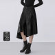 sdeer San Dior women's autumn clothing literary contrast printing texture irregular skirt long skirt S21381121