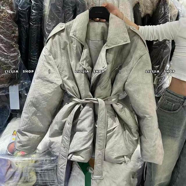 2024 winter thin down jacket for women new design tie-dye thickened warm white duck down jacket mid-length
