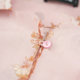 Jungle me pink rotating wooden horse print shirt retro waist bubble sleeve long -sleeved temperament niche design
