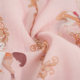 Jungle me pink rotating wooden horse print shirt retro waist bubble sleeve long -sleeved temperament niche design