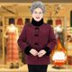 Middle-aged and elderly women's winter clothes, mothers wearing cotton jackets, grandma's clothes, plus velvet thickened cotton coats, old ladies warm Tang suits, clothes
