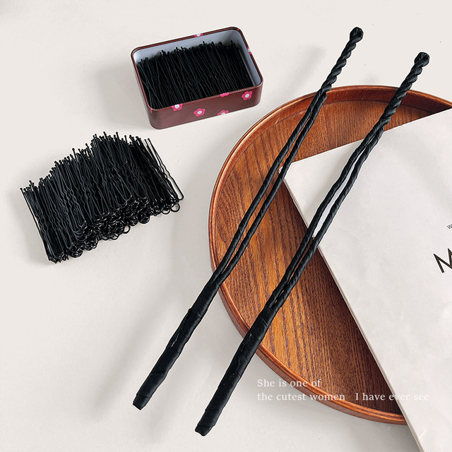 Twist lazy hairpin bun fixed hair finishing artifact flower bud hair accessories women 2025 new hair card