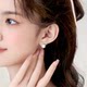 China Gold Central Pearl Sterling Silver Stud Earrings for Girls 2025 New Hot Style High-end Birthday Gift for Girlfriend