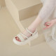 Special flat sandals for pregnant women in summer large-sized women's shoes 41-43 outside soft-soled sandals wide and fat feet