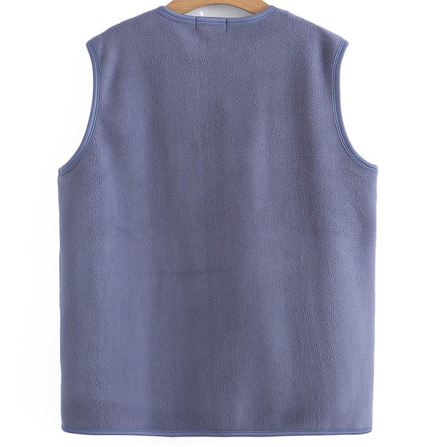 Large size women's coral velvet plus velvet vest middle-aged fat mother soft glutinous velvet sleeveless jacket warm vest