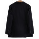 Large -size women's black temperament suit, fat sister, two capsules, British style, commute, casual suit loose version
