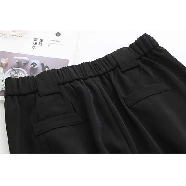 Pants for thick hips and thighs, plus size women's pants for fat mm, loose and slimming wide-leg pants, suit pants for summer and autumn