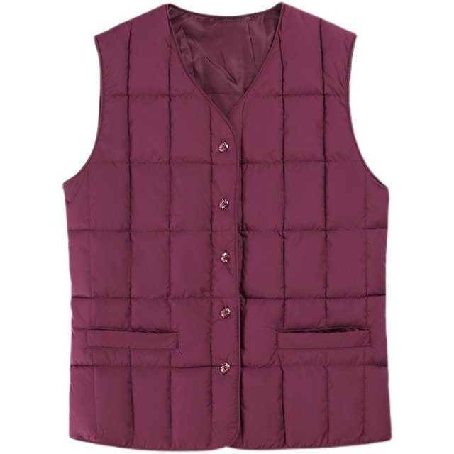 Hengyuanxiang Group Caiyang middle-aged and elderly mothers down cotton vest women's coat grandma waistcoat vest enlarged vest