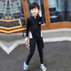 Children's swimsuit girl split skirt boy suit sunscreen fast dry baby Zhongda children's diving clothes parent -child swimsuit
