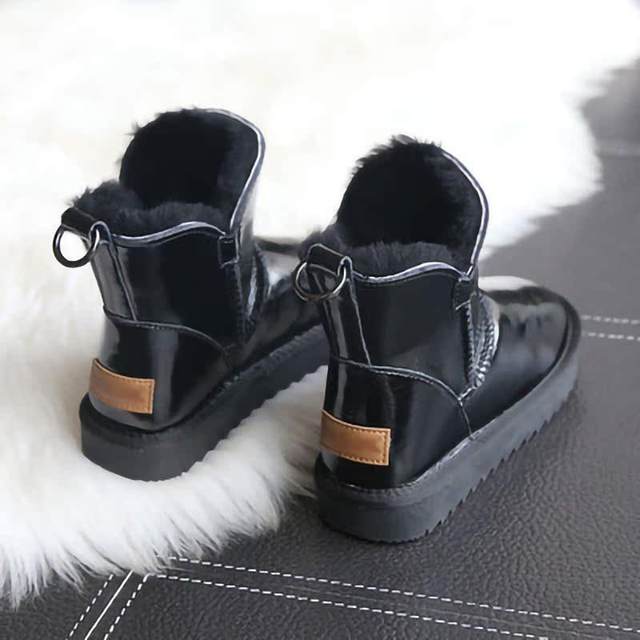 Fur-in-one snow boots for women 2024 new short-tube waterproof winter velvet thickened anti-slip student cotton shoes