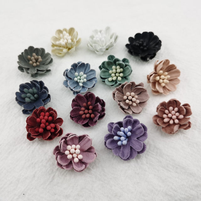 Korean style woolen fabric flowers simulated flower headdress hair accessories handmade accessories rose 2cm daisy