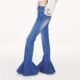 Lefame Lafitem versatile slim tight hippie denim flared pants