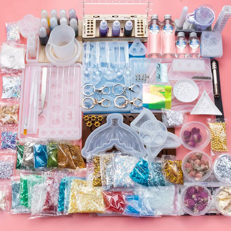 丽姝水晶胶滴胶diy套装模具饰品摆件成品制作树脂胶手工