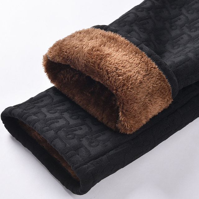 Senior Pants for Women Winter Cotton Pants Thickened Warm Middle-aged and Elderly Mom Pants Plus Fleece Pants Outside Loose Large Size Grandma Pants
