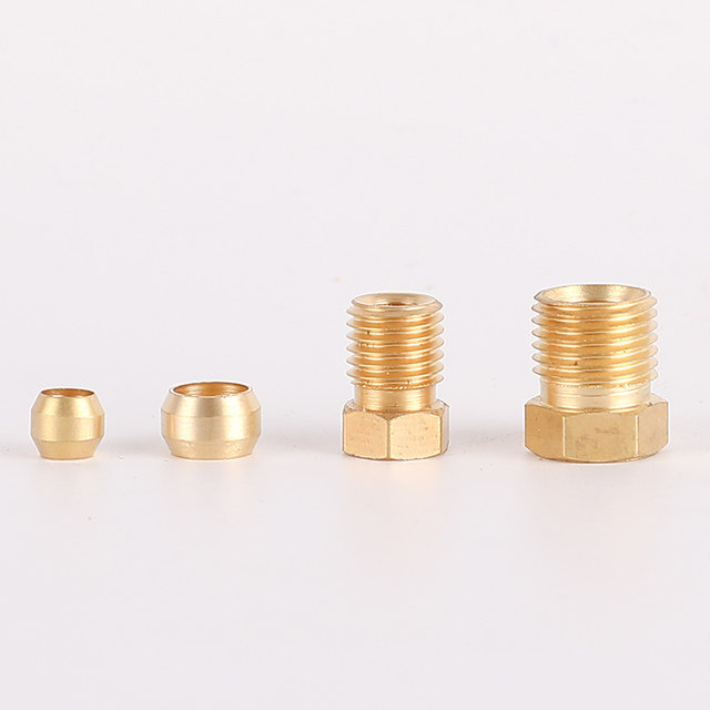 4/6/8mm lubricating oil pipe joint CNC machine tool card sleeve bushing M10*1 double cone meson core three-piece set