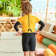 
BE van De'an Joint Children's One-piece Swimsuit Long Sleeve Sun Protection Quick-Drying Cartoon Split Swimsuit Scrap Code Clearance