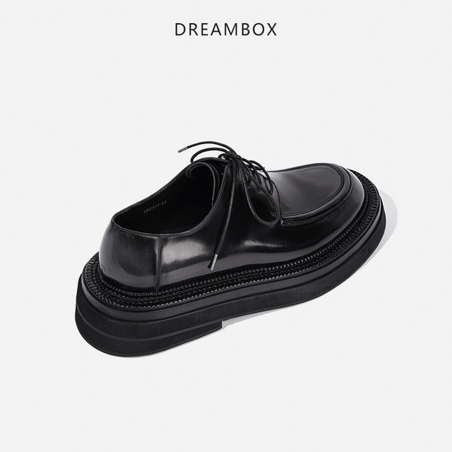 Dreambox Junbo vibram men's platform shoes are non-slip, wear-resistant, lightweight and comfortable business casual leather shoes