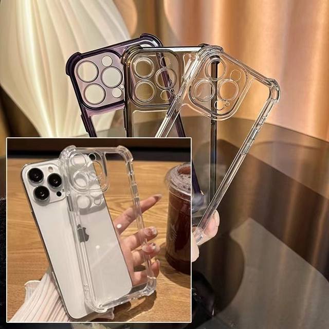Simple and high-end sense applicable to Apple 17 mobile phone case iphone13/15 transparent 16pro full-inclusive max anti-fall 17promax silicone 11/12 men's x/xr/7/8plus airbag 15promax