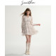 Sincethen French floral skirt long-sleeved dress spring short skirt small vacation outfit women's spring