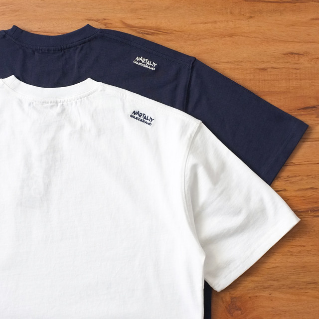 Japanese cute sloth loose shoulder embroidered pocket for men and women middle-sex couple pure cotton round neck short-sleeved T-shirt gj2023