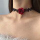 Dark Gothic lace flower picker women's neck strap neck accessories neck neck chain Lolita jewelry
