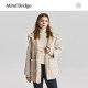 Mind Bridge winter mid -length jacket 2024 new imitation lamb hairs hooded lady thickened jacket