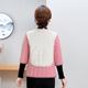 
New autumn and winter style mother-suited vest for women with velvet thickened warm vest for middle-aged and elderly people with mid-sleeved floral camel velvet cotton coat