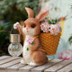 Cute rabbit flowerpot solar cloth landscape light garden outdoor courtyard kindergarten decorative ornaments succulent potted plants