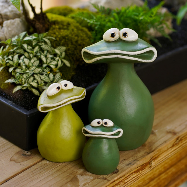 Cartoon cute big mouth frog flower pot decoration decoration frog animal creative childlike desktop garden grocery gift
