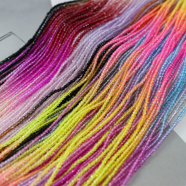 
3mm spinel faceted crystal earth beads diy loose beads pineapple beads handmade beaded hairpin tassel material accessories