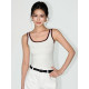 NEVA HU basic multi-match hot girl suspender vest for women in summer wear contrasting color slim short style knitted top

