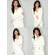 Neva hu imitated mink cava sweater coat female autumn and winter retro versatile short sweater hair hair tops