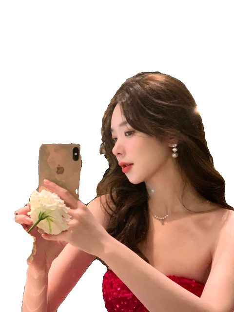 Dinner Princess Flashing Zirconium Pearl Earrings Women's New 2024 Hot Style Unique Earrings Light Luxury High-end Earrings Studs and Ear Clips