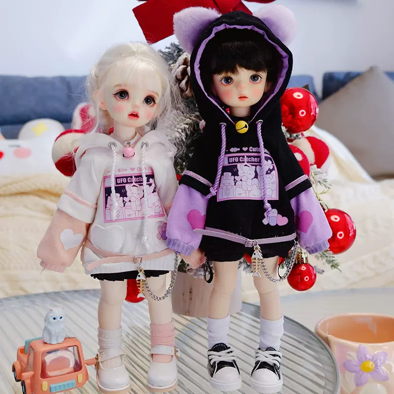 BJD6分4分BJD娃衣貓咪夾娃娃機大6分1/6yosd娃娃衣服熊妹mdd衛衣-Taobao