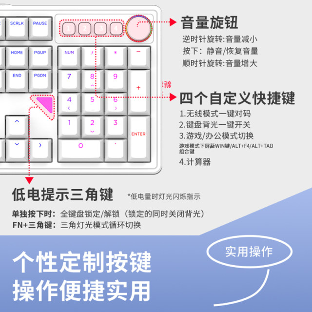 GANSS Gauss GS3104TPRO mechanical keyboard wireless Bluetooth three-mode game e-sports office
