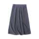 Waffle Cotton Skirt Spring and Autumn New Women's Fashionable and Elastic Waist Pack Hip Slit Mid-Long Skirt 30971