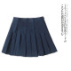 Pleated short skirt, summer new style foreign trade women's fashion natural waist zipper button solid color slim short skirt 27723
