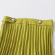 Pleated skirt, new spring and summer foreign trade women's clothing simple and versatile age-reducing natural waist zipper mid-length skirt 28284