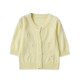 Mid-sleeved cardigan sweater Spring and autumn new women's fashion age-reducing round neck single-breasted five-point sleeve sweater 30513
