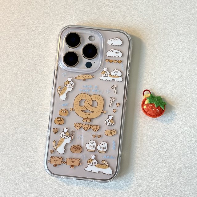 
Barbecued pork happy shop xuanzi co-branded imd double-layer mobile phone case cute shiny all-inclusive iphone17promax 17 16Pro/16/16Promax