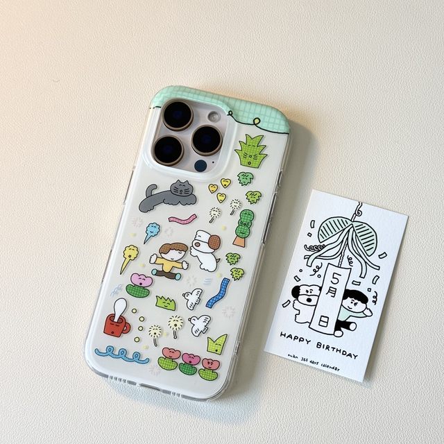 
Barbecued pork happy shop xuanzi co-branded imd double-layer mobile phone case cute shiny all-inclusive iphone17promax 17 16Pro/16/16Promax