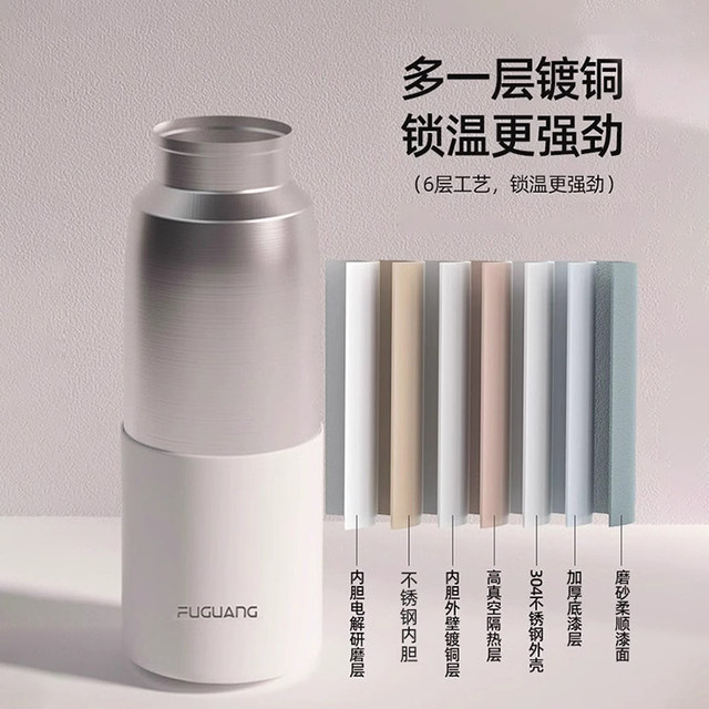 Fuguang insulation cup Large -capacity girls water cup Children's student cup bubble cup men's outdoor sports insulation kettle