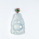 Myanmar natural jade A-grade ice type Laokeng Station Buddha Jade Pendant 18K Ice Buddha Women's Cloth Bag Buddha Ruyi Pendant