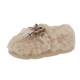 Cotton slippers for women, winter indoor home, warm, non-slip, thick-soled, cute bow bag, plush postpartum cotton shoes