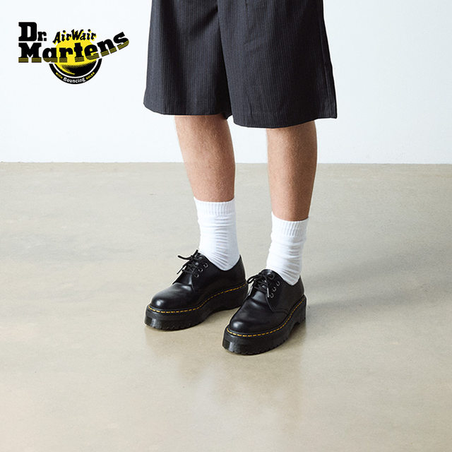 Dr. Martens 1461 Quad autumn new popular style sponge cake commuter glossy leather shoes single shoes
