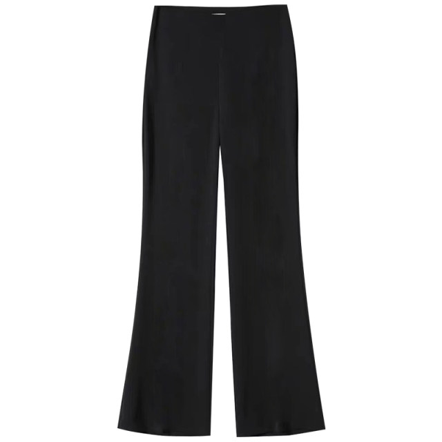 Brother Nan, slightly fat MM high -waisted casual pants, female summer straight ice silk thin micro -flared large -size suit wide -leg pants
