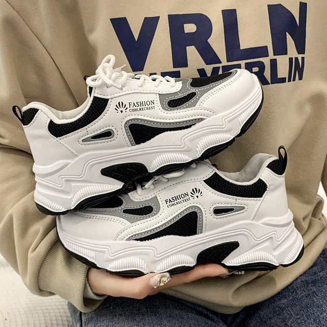 2025 Spring and Autumn Hot Thick Sole Daddy Shoes for Women in Autumn and Winter High-end 2024 New Street Fried All-Match Casual Sports Shoes