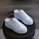 Spring and summer half-slippers for women with toe caps, outer wear, inner heightening, thick-soled sponge cake, 8cm heelless, white shoes, high-heeled sandals